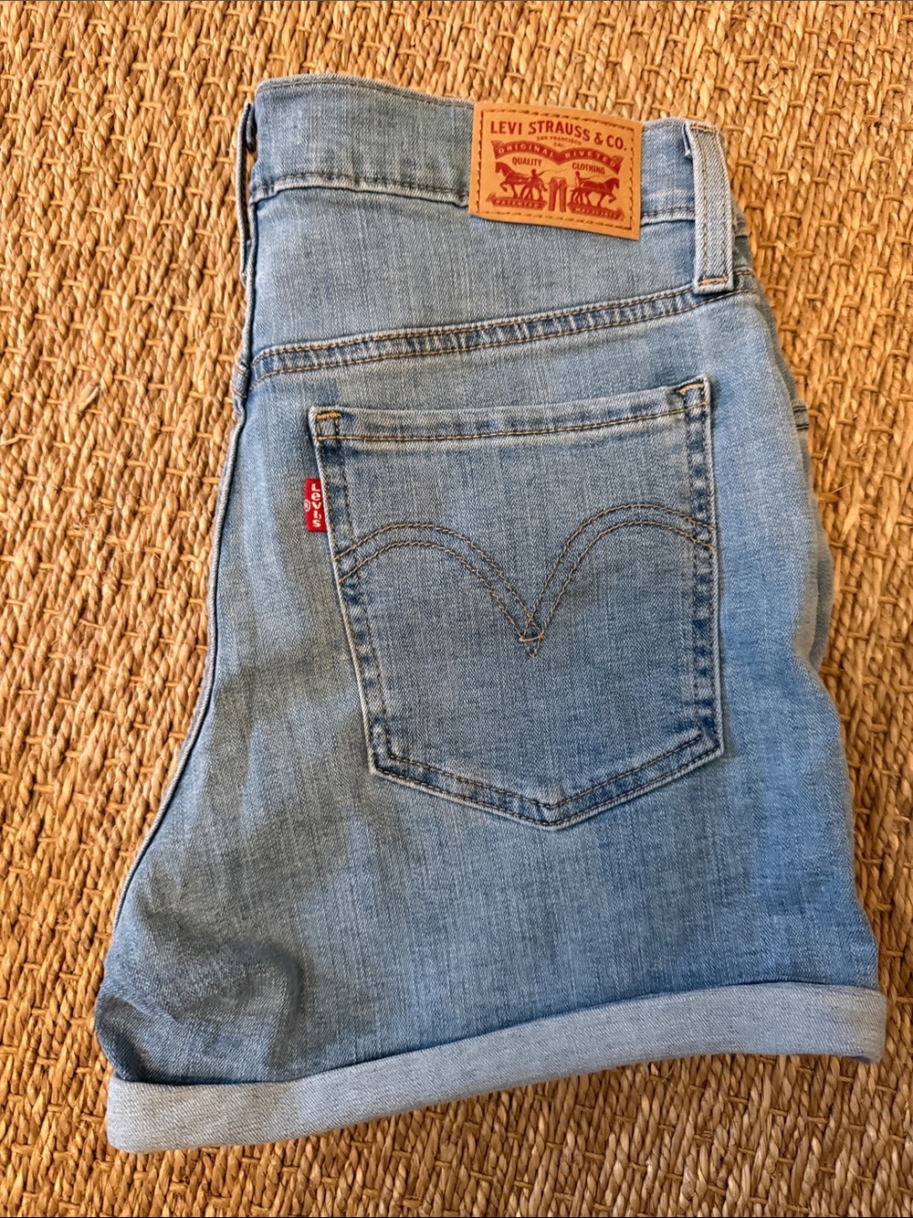 Levi's Women's Light Wash Boyfriend Denim Shorts